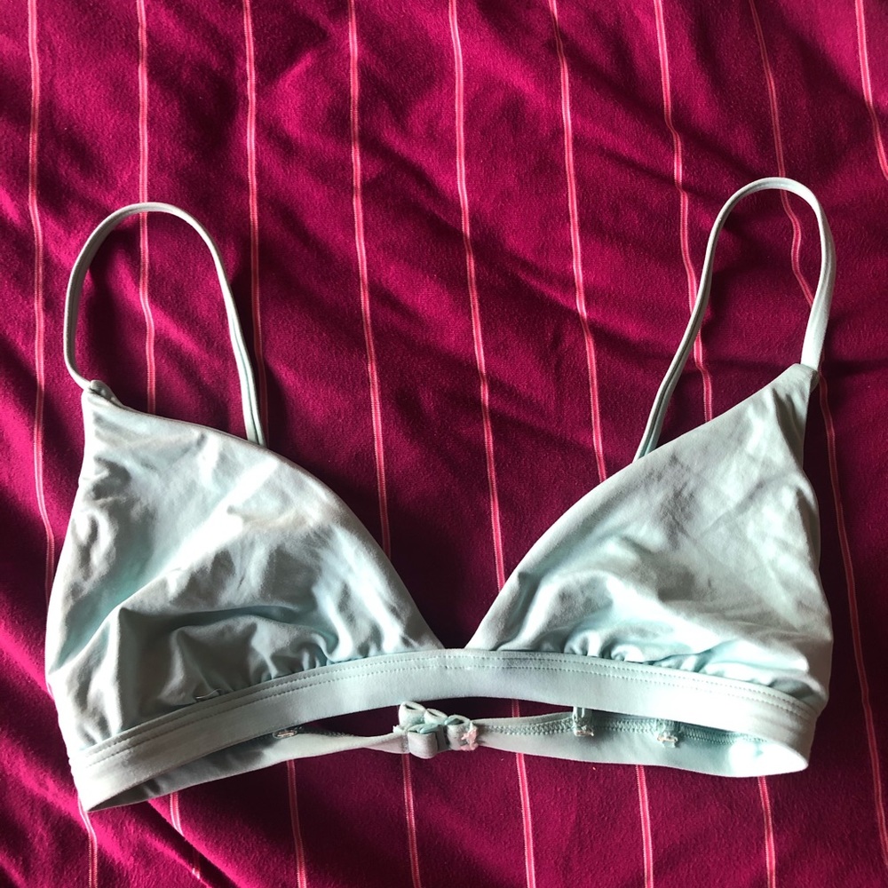 Roxy swim top in light blue